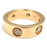 CARTIER 18K YELLOW GOLD 6 DIAMOND LOVE BAND RING