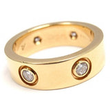 CARTIER 18K YELLOW GOLD 6 DIAMOND LOVE BAND RING