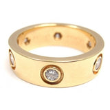 CARTIER 18K YELLOW GOLD 6 DIAMOND LOVE BAND RING