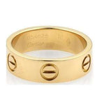 Cartier Love 18K Yellow Gold Band Ring Size 5.75