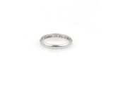 Cartier Platinum & 0.02ct Diamond Wedding Band Ring Size 4.75