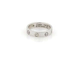 Cartier Love 18K White Gold 1 Diamond Band Ring Size 5.25