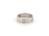 Cartier 18K White Gold & 0.08ct Diamond Band Ring Size 5.25