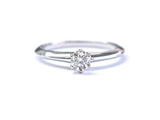 Tiffany & Co. Platinum Round Cut Diamond Solitaire Engagement Ring Size 6