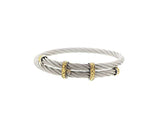Alor 18K Yellow Gold & Stainless steel Bangle