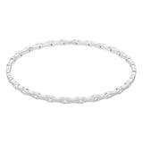 Betteridge Collection 18k White Gold & Diamond Fluted Bangle Bracelet