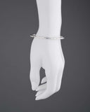 Betteridge Collection 18k White Gold & Diamond Fluted Bangle Bracelet