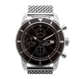 Breitling Superocean Heritage A13320 Stainless Steel Chronograph Black Dial 46mm Mens Watch