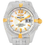 Breitling Windrider Cockpit Mens Steel 18K Yellow Gold Watch B49350