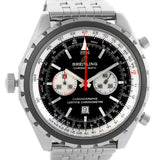 Breitling Chronomatic Chronograph Left Crown Watch A41360 Box Papers