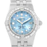 Breitling Starliner Mother of Pearl Diamond Watch A71340 Box Papers
