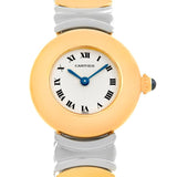 Cartier Baignoire Ladies Stainless Steel 18k Yellow Gold Watch