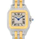 Cartier Panthere Ladies Steel 18K Yellow Gold Two Row Watch W25029B6