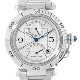 Cartier Pasha GMT Power Reserve Mens Steel Watch W31037H3