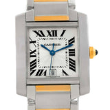 Cartier Tank Francaise Large Steel 18K Yellow Gold Watch W51005Q4