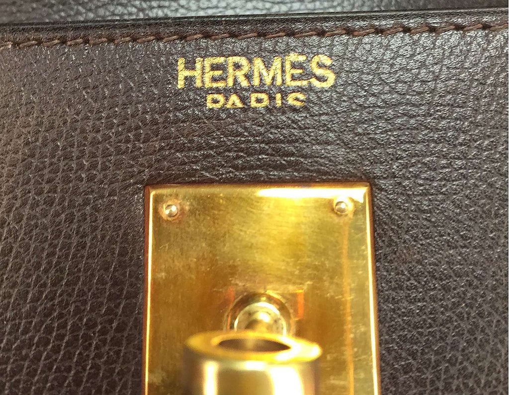 Hermes Ebene Courchevel Kelly Retourne 28cm Bag – Luxify Marketplace