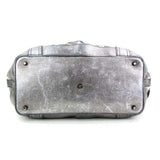 Burberry Grey Shimmer Check Canvas Beaton Tote Bag