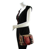 Burberry Red House Check Canvas Small Alchester Bowling Bag