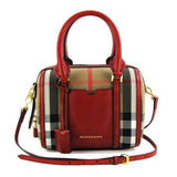 Burberry Red House Check Canvas Small Alchester Bowling Bag