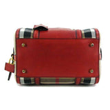 Burberry Red House Check Canvas Small Alchester Bowling Bag
