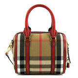 Burberry Red House Check Canvas Small Alchester Bowling Bag