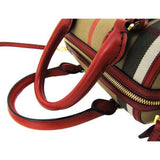 Burberry Red House Check Canvas Small Alchester Bowling Bag