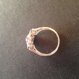 3.16 Carat Unheated Vietnamese Cushion Cut Ruby Ring