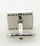 20th Century Diamond Lapis 14K Gold Cufflinks