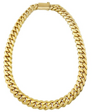 Men's Cuban Solid 14K Yellow Gold Diamond Link Chain in 75.3 Ctw