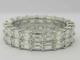 Two Row Asscher Cut Eternity Band 0.16pts