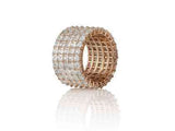 Five Row Asscher Cut Eternity Band 0.10pts