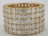 Five Row Asscher Cut Eternity Band 0.10pts