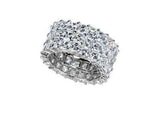Three Row Asscher Cut Eternity Band 0.16pts