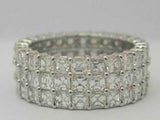 Three Row Asscher Cut Eternity Band 0.16pts