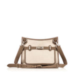 Hermes Taupe Canvas Jypsiere 34 Shoulder Bag