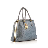Prada Blue Ostrich Pyramid Tote