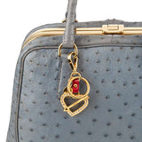 Prada Blue Ostrich Pyramid Tote