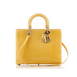 Dior Yellow Python Lady Dior Tote