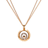 Chopard White Rose Gold Pendant Happy Spirit Chain Necklace