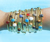 GEMSTONE STACKING BANGLES SET