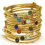 GEMSTONE STACKING BANGLES SET