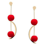 STUNNING GOLD DROP EARRINGS WITH LAVA GEMSTONE BON-BONS