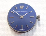 Girard Perregaux lovely vintage ladies watch, 18k white gold plated, blue dial