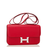 Hermes Rouge Casaque Epsom Constance Elan 25cm (Preloved - Excellent)