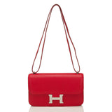 Hermes Rouge Casaque Epsom Constance Elan 25cm (Preloved - Excellent)