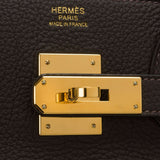 Hermes Macassar Ebony Togo Birkin 30cm Gold Hardware (Preloved - Mint)