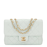 Chanel Vintage Light Blue Quilted Lambskin Flap Bag (Preloved - Excellent)