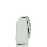 Chanel Vintage Light Blue Quilted Lambskin Flap Bag (Preloved - Excellent)