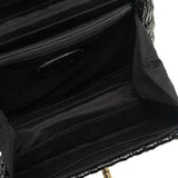 Chanel Vintage Glazed Black Wicker Mini Flap Bag (Preloved - Excellent)