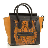 Celine Rust Python Suede Mini Luggage Bag (Preloved - Excellent)